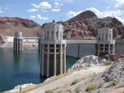 Intake towers at Hoover Dam