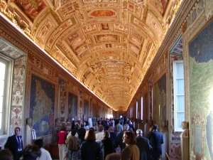 Map room within the Vatican Museum