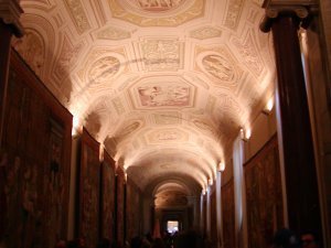 3-Dimensional painting on the ceiling in the Vatican museum